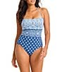 Tommy Bahama Noble Pineapple Strapless Bandeau One Piece Swimsuit - Image 3