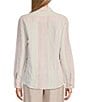 Color:Cameo - Image 2 - Ocean Reverie Linen Striped Notch Collar Long Sleeve Shirt