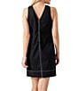 Color:Black - Image 2 - Palm-A-Dora Chambray Twill Sleeveless Shift Dress