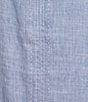 Tommy Bahama Palm-A-Dora Linen Blend Twill Split Neck Sheath Dress, Color:Buccaneer Blue - Image 3