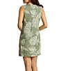 Tommy Bahama Palmadora Breezy Blooms Crew Neck Sleeveless Button Front Sheath Dress - Image 2