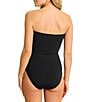Tommy Bahama Pearl Solid Tummy Control Molded Cup Bandeau One Piece Swimsuit - Image 3