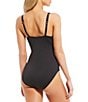 Color:Black - Image 2 - Pearl Solid Tummy Control One Piece Swimsuit