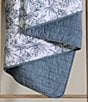 Tommy Bahama Pen And Ink Palm Reversible Quilt Mini Set, Color:Indigo - Image 7