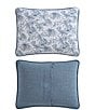 Tommy Bahama Pen And Ink Palm Reversible Quilt Mini Set, Color:Indigo - Image 9