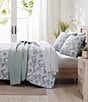 Tommy Bahama Pen And Ink Palm Reversible Quilt Mini Set, Color:Indigo - Image 11