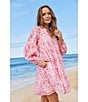 Color:Paradise Pink - Image 4 - Petit Palma Tier Long Sleeve Tassel Dress