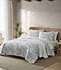 Color:Grey - Image 2 - Printed Palmday Reversible Quilt Mini Set