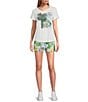 Color:White - Image 3 - Disney's Minnie Mouse Printed Scoop Neck Short Sleeve Tee