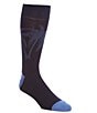 Color:Navy - Image 1 - Reflection Texture Palm Crew Socks