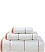 Tommy Bahama Ridley Solid 3-Piece Cotton Bath Towel Set, Color:White/Clay - Image 1