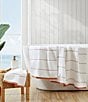 Tommy Bahama Ridley Solid 3-Piece Cotton Bath Towel Set, Color:White/Clay - Image 2