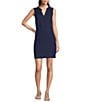 Tommy Bahama Ruffle Split V-Neck Sleeveless Side Pocket Dress, Color:Coastline - Image 1