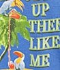 Color:Palace Blue Heather - Image 5 - Rumbuddy Up There Likes Me Short Sleeve T-Shirt