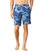 Color:Blue Muse - Image 2 - San Diego Palms 9#double; Inseam Board Shorts