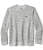 Tommy Bahama Sandstone Crew Pullover, Color:Light Grey - Image 1