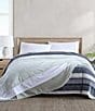 Color:Grey/Multi - Image 4 - Sandy Shores Ultra Soft Plush Striped Fleece Blanket