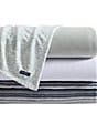 Color:Grey/Multi - Image 5 - Sandy Shores Ultra Soft Plush Striped Fleece Blanket