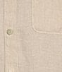Color:Natural - Image 4 - Sea Glass Breezer Long Sleeve Solid Linen Shirt