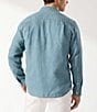 Color:Blue Ash - Image 2 - Sea Glass Breezer Long Sleeve Solid Linen Shirt