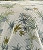 Color:Aqua/Multi - Image 5 - Serenity Palms Printed Cotton Reversible Quilt