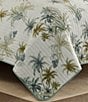 Color:Aqua/Multi - Image 6 - Serenity Palms Printed Cotton Reversible Quilt