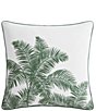 Tommy Bahama Shaded Palms Cotton Canvas Decorative Square Pillow - Image 1