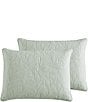 Color:Sage Green - Image 1 - Solid Costa Sera Stitched Pillow Sham