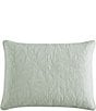 Color:Sage Green - Image 2 - Solid Costa Sera Stitched Pillow Sham