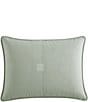 Color:Sage Green - Image 4 - Solid Costa Sera Stitched Pillow Sham