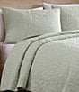 Color:Sage Green - Image 4 - Solid Costa Sera Stitched Quilt