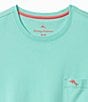 Tommy Bahama Solid New Bali Skyline Long Sleeve Pocket T-Shirt, Color:Blue - Image 2