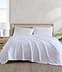 Tommy Bahama Solid Ultra-Soft Plush Fleece Bed Blanket, Color:White - Image 1