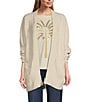 Tommy Bahama St. Luna Chenille Shell Pattern Long Sleeve Patch Pocket Cardigan, Color:Coconut - Image 1