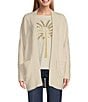 Tommy Bahama St. Luna Chenille Shell Pattern Long Sleeve Patch Pocket Cardigan, Color:Coconut - Image 2
