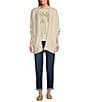 Tommy Bahama St. Luna Chenille Shell Pattern Long Sleeve Patch Pocket Cardigan, Color:Coconut - Image 4