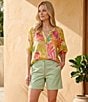 Tommy Bahama Stretch Boracay Solid Mid Rise 7#double; Shorts - Image 4
