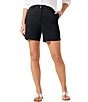 Color:Black - Image 1 - Stretch Boracay Solid Mid Rise 7#double; Shorts