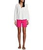 Tommy Bahama Stretch Boracay Solid Mid Rise 7#double; Shorts, Color:Bright Blush - Image 3