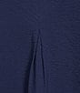Color:Island Navy - Image 4 - Stretch Johnny Collar Sleeveless Blouse