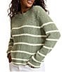 Tommy Bahama Stripe Crew Neck Long Sleeve Sweater Top - Image 1