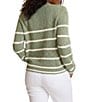 Tommy Bahama Stripe Crew Neck Long Sleeve Sweater Top - Image 2