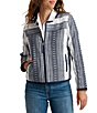 Tommy Bahama Stripe Jacquard Point Collar Long Sleeve Zip Front Jacket - Image 1