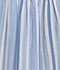 Color:Blue Vault - Image 3 - Stripe Off-The-Shoulder 3/4 Sleeve Side Pocket Belted Dress