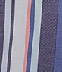 Color:Blue Multi - Image 3 - Striped Print Sleeveless V-Neck Woven Pajama Set