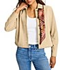 Tommy Bahama Suede Convertible Collar Long Sleeve Button Front Jacket - Image 3