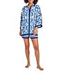 Tommy Bahama Terrazzo Tile Button Front Tunic Shirt Swim Cover-Up, Color:Palace Blue - Image 3