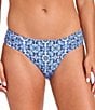 Tommy Bahama Terrazzo Tile Reversible Hipster Swim Bottom, Color:Palace Blue - Image 1