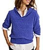 Tommy Bahama Texture Chenille Hoodie Neck Long Sleeve Sweater - Image 1