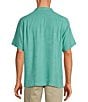 Tommy Bahama Solid Tropic Isle Short Sleeve Camp Collar Woven Shirt, Color:Azul - Image 2